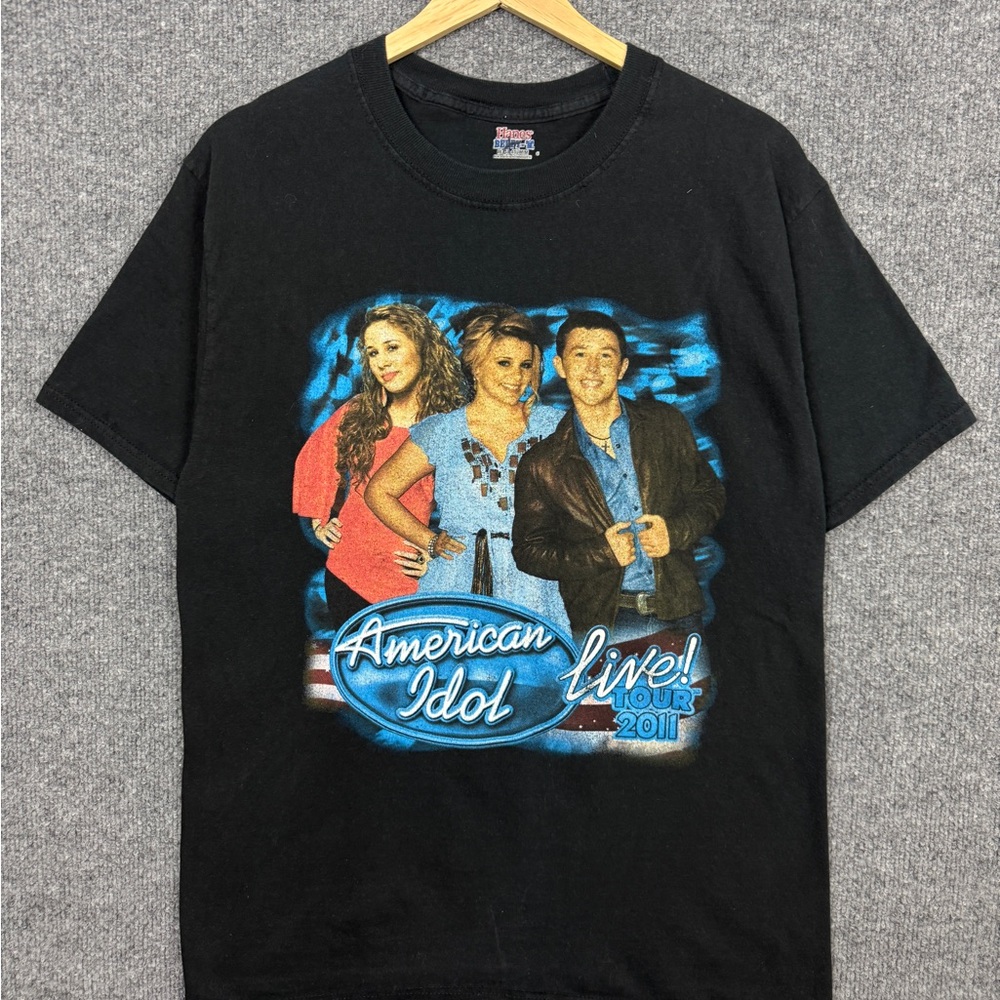 American Idol Live Tour 2011 T Shirt Black Medium Music Band Concert Tee